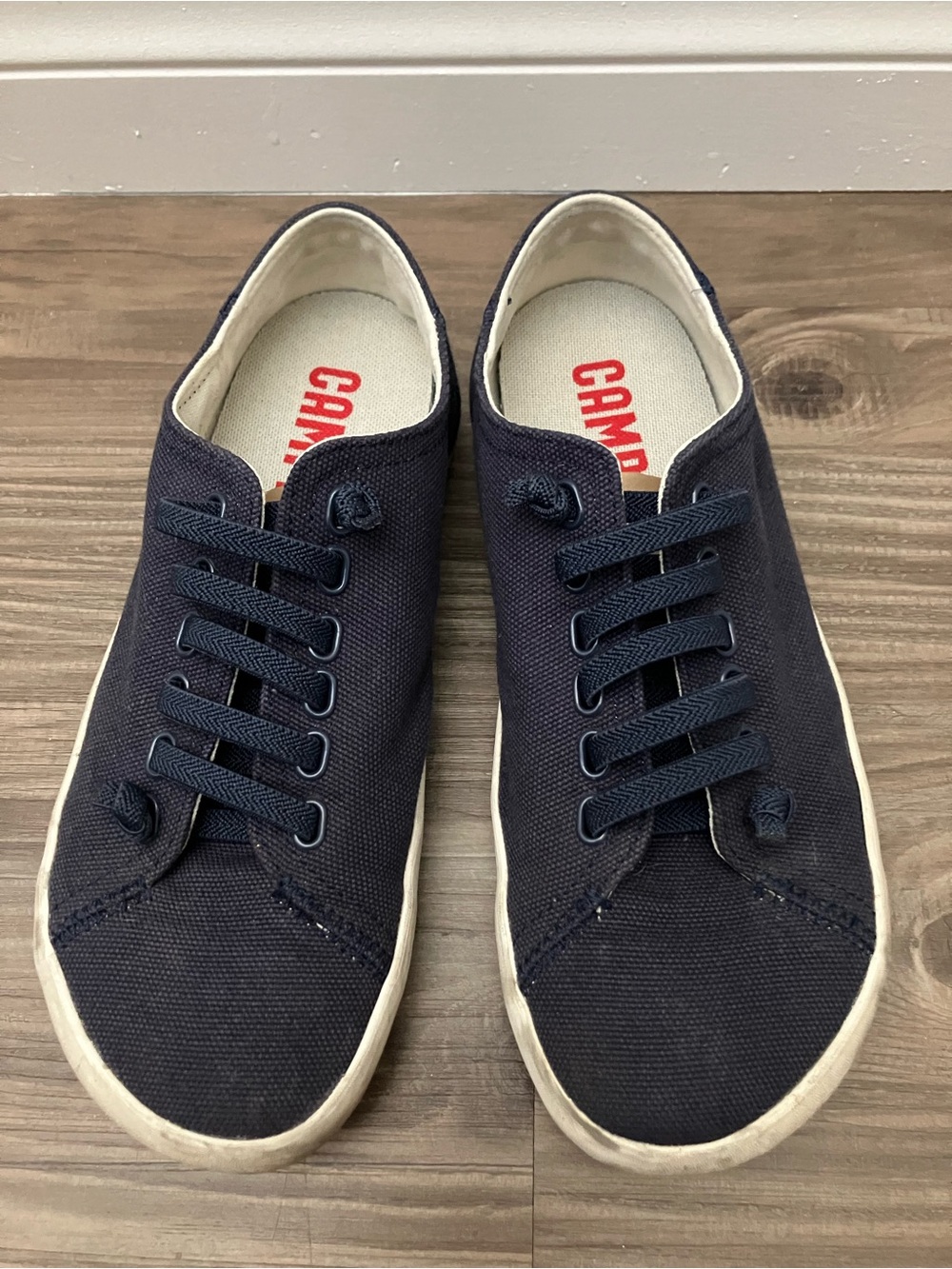 CAMPER Navy Blue Peu sneakers wide toe box